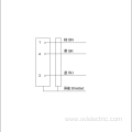 M8 female straight shielded connector 3 pin